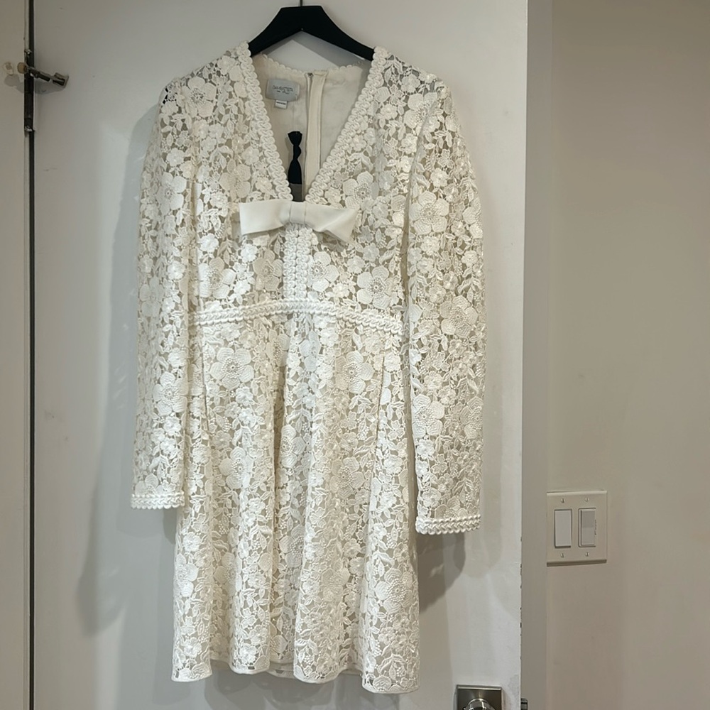 Giambattista valli lace mini dress.